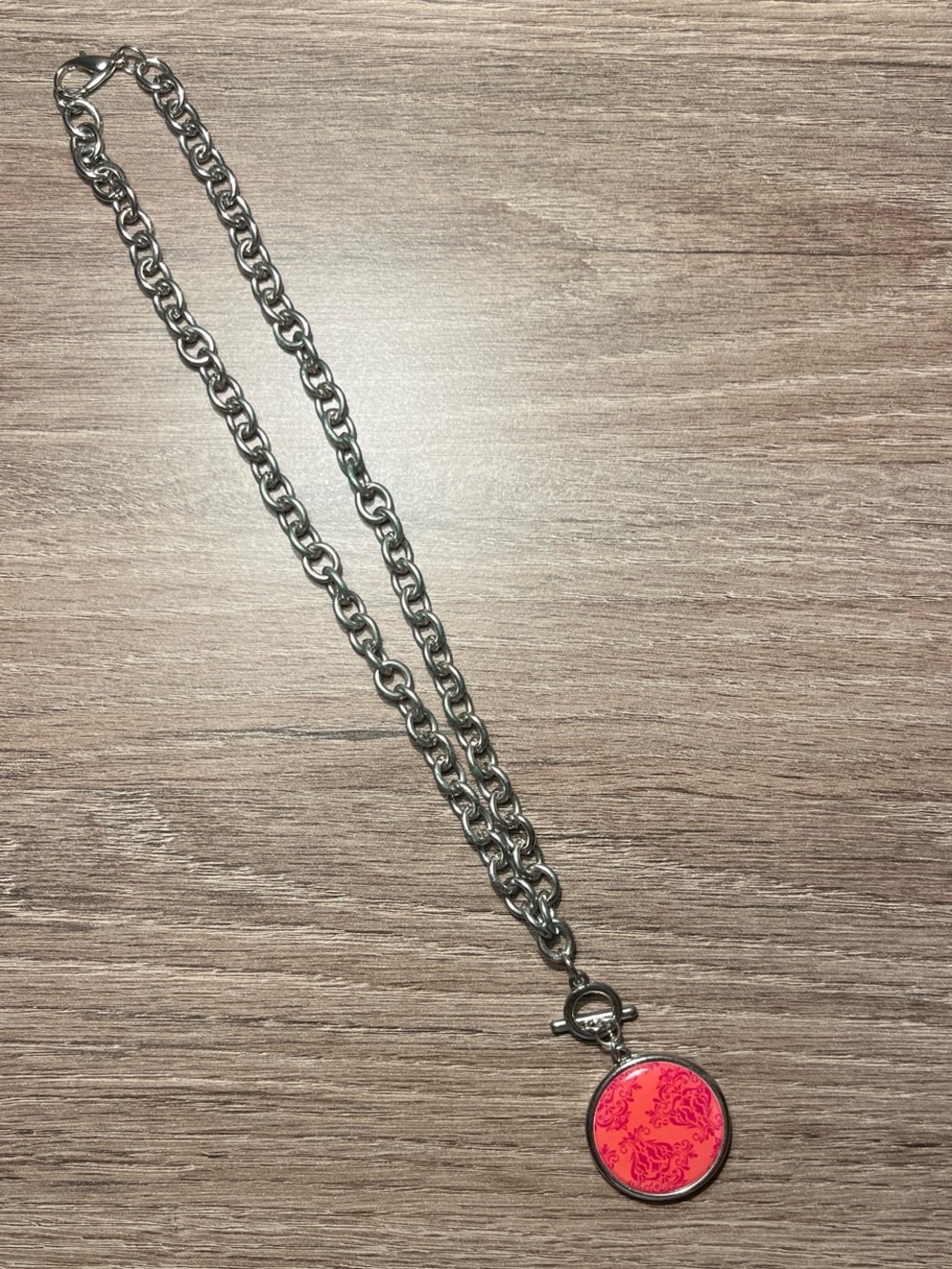 Double Sided Design Round Pendant Necklace - Women's Fashion Jewelry